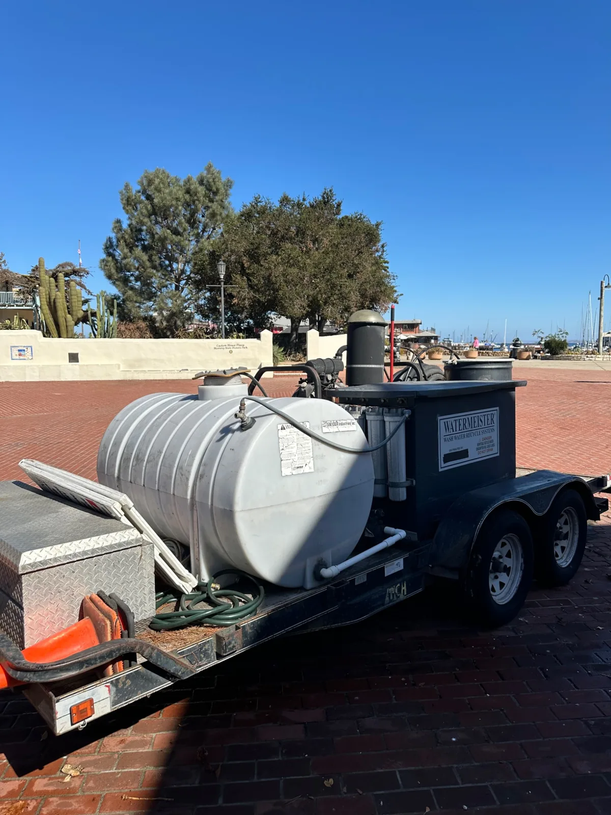 The Cleaning Machine commercial water recapture and filtration trailer